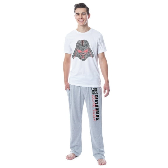 Star Wars Mens' Darth Vader Lack Of Faith Sleep Pajama Set Shirts Pants