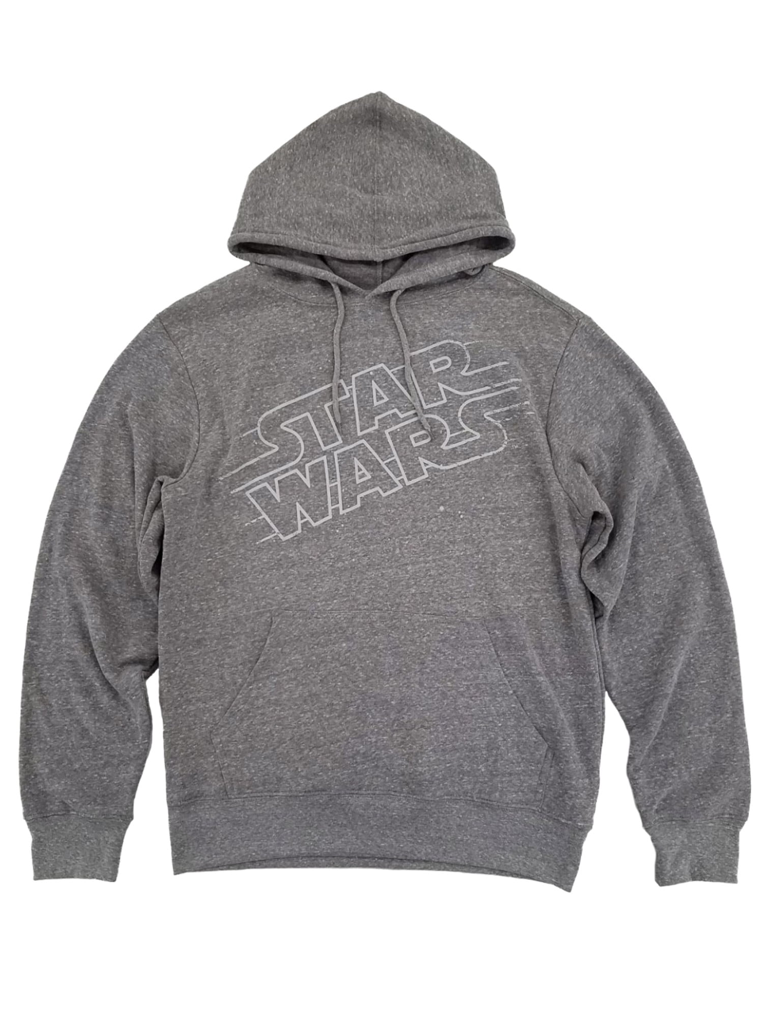 Star Wars Mens Heather Gray Pullover Hoodie Sweatshirt