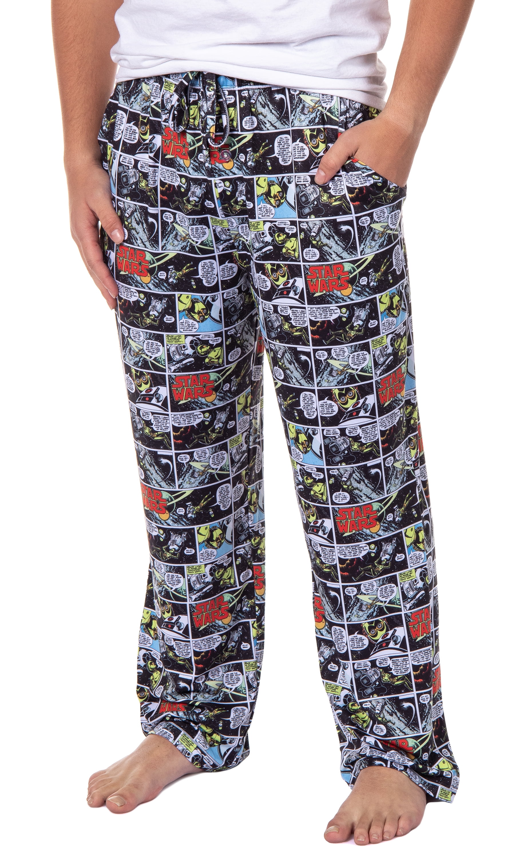 Star Wars Mens' Movie Film R2D2 C3PO Retro Comics Sleep Pajama Pants