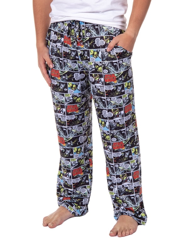Star Wars Mens' Movie Film R2-D2 C-3PO Retro Comics Sleep Pajama Pants