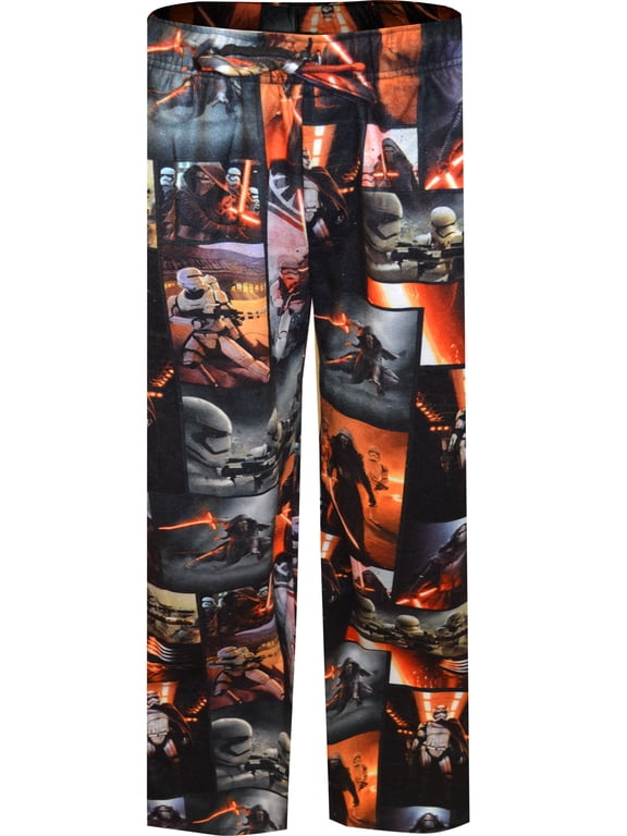Mens Star Wars The Force Awakens Movie Scenes Flannel Lounge Pants (Medium)