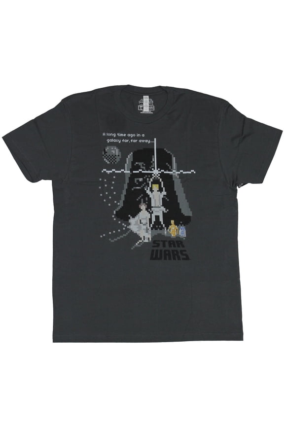 Mens T-Shirt - 8 Bit Pixel; Style Hope Poster Style Image (3X-Large)