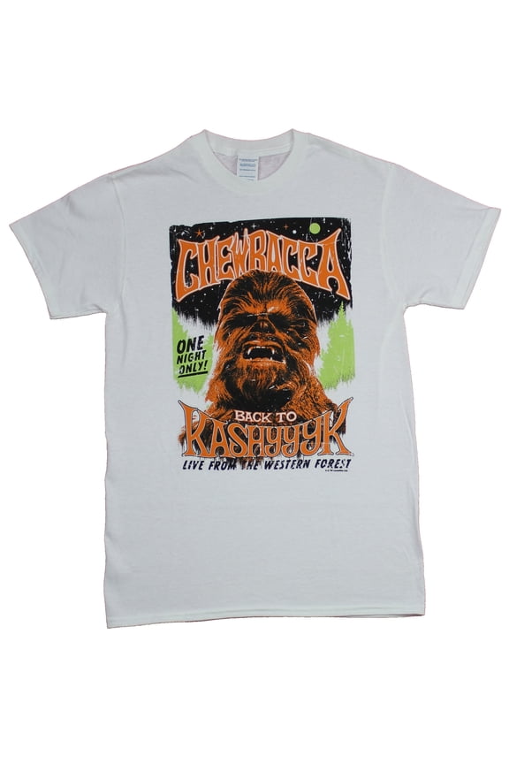 Star Wars Mens T-Shirt - Chewbacca Back to Kashyyyk Poster Image (X-Large)