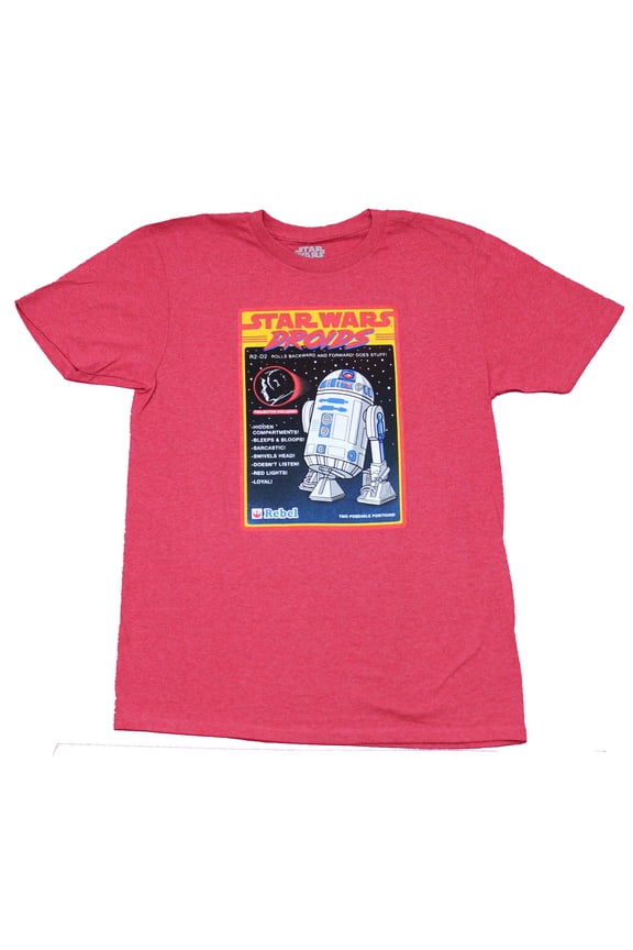 Star Wars Mens T-Shirt -  Droids R2-D2 Action Figure Box Image (X-Large)
