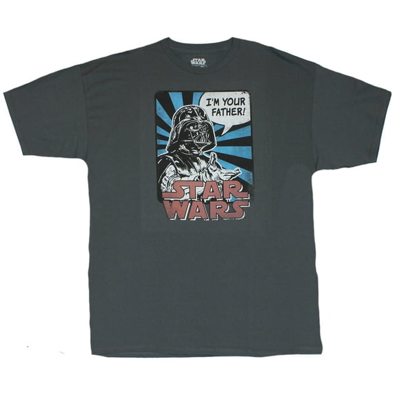 Star Wars Mens T-Shirt - "I'm Your Father!" Pleading Vader Face Image (Medium)