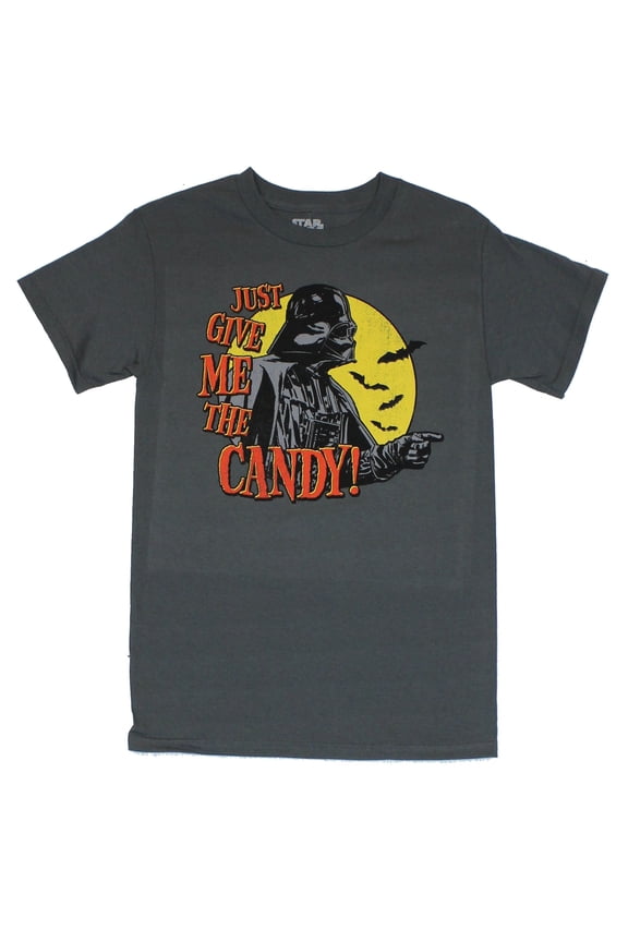 Mens T-Shirt -"Just Give Me The Candy" Darth Vader Image (Large)