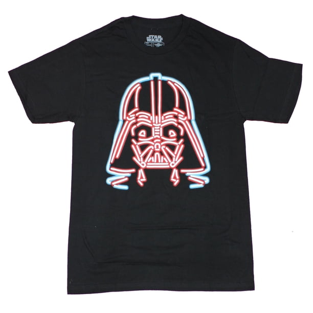 Star Wars Mens T-Shirt - Neon Face of Darth Vader Image (2X Star Wars Mens T-Shirt - Neon Face of Darth Vader Image (2X