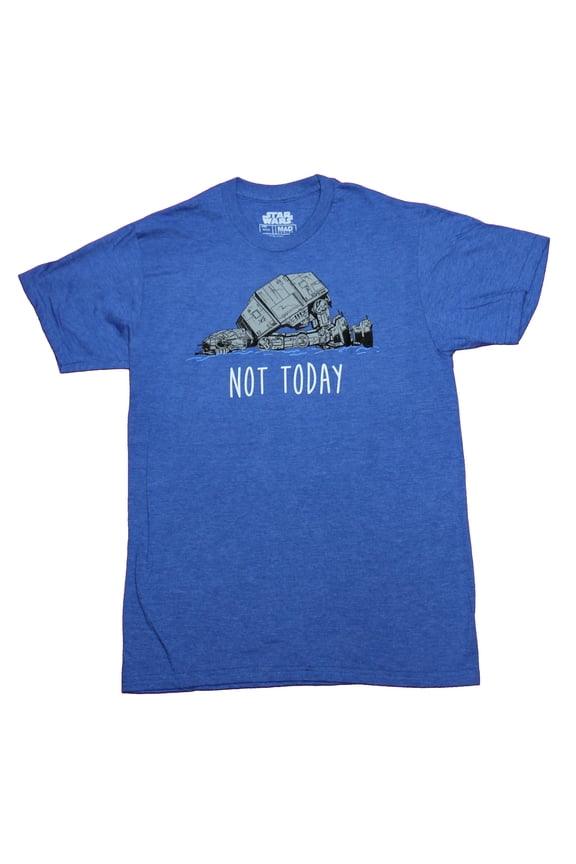 Star Wars Mens T-Shirt - Not Today Lazy AT-AT Image (X-Large)