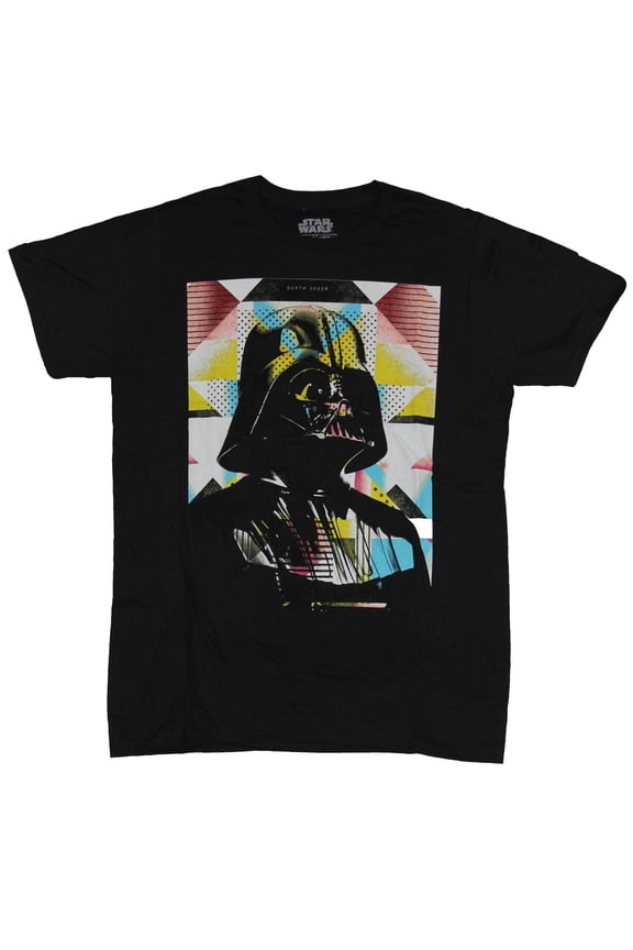 Mens T-Shirt - Red Yellow Modern Style Vader Head Image (2X-Large)