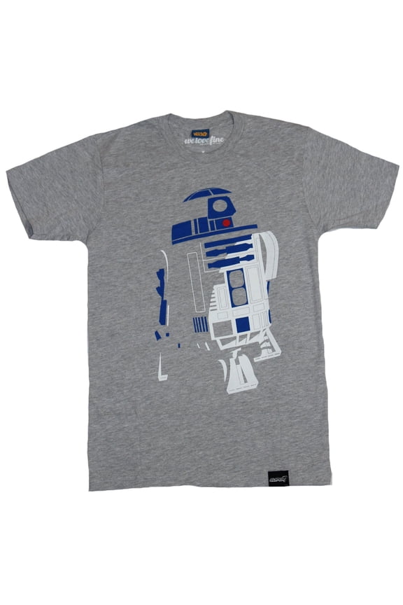 Mens T-Shirt - Stylized R2D2 in Shadow Image (X-Small)