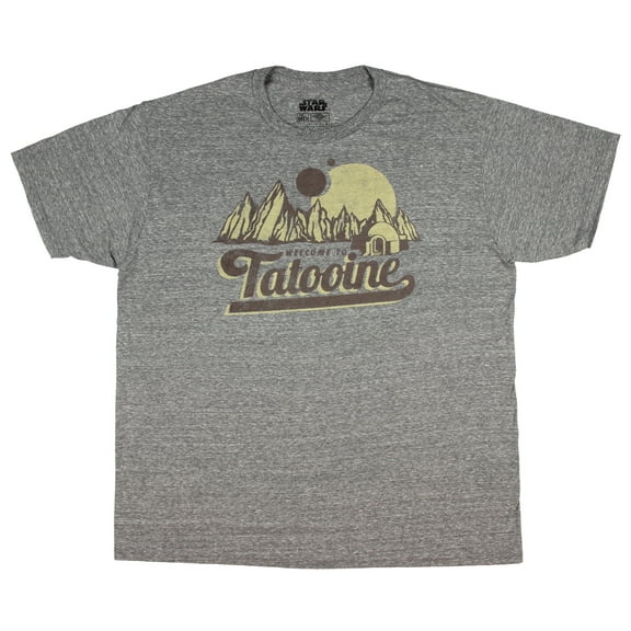 Star Wars  Mens T-Shirt - Welcome to Tatooine Postcard Image (Small)