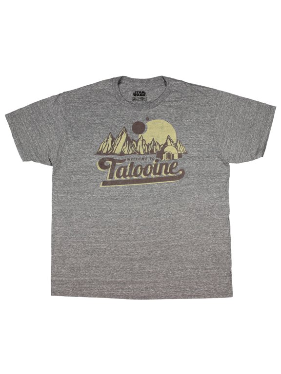 Star Wars Mens T-Shirt - Welcome to Tatooine Postcard Image (Small)