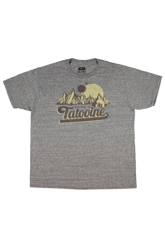 Star Wars Mens T-Shirt - Welcome to Tatooine Postcard Image (Small)
