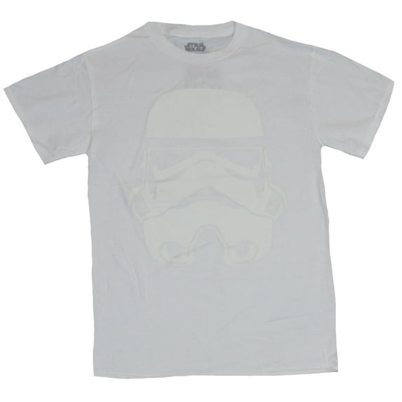 Star Wars Mens T-Shirt - White Print Stormtrooper Face (2X-Large)