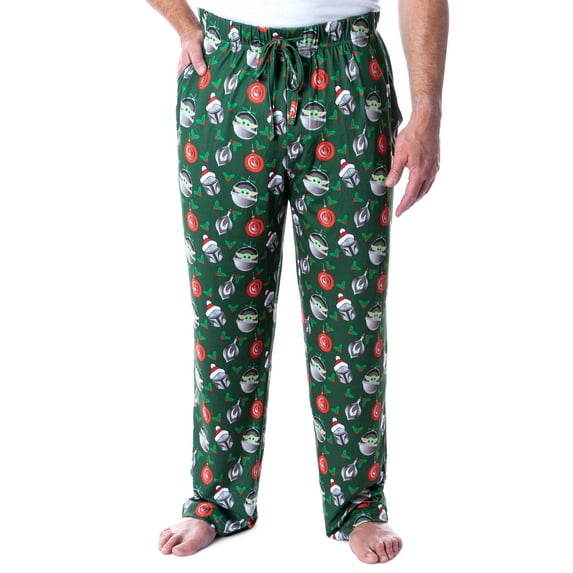 Star Wars Mens' The Mandalorian The Child Christmas Ornaments Pajama Pants