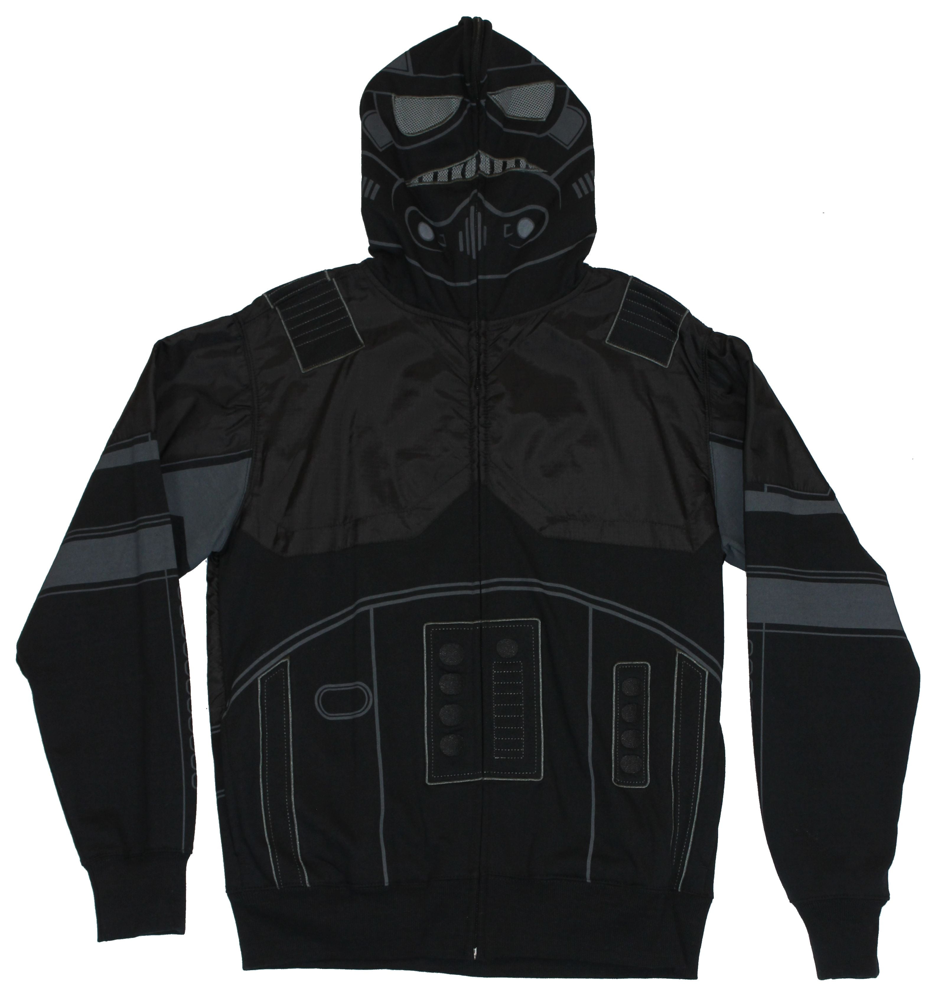 Star Wars Mens Zip Up Hoodie Sweatshirt Shadow Trooper Costume Image Medium Walmart
