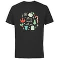 thumbnail image 1 of Star Wars Merry The Force Be With You - Short Sleeve Cotton T-Shirt for Adults - Customized-Black, 1 of 5