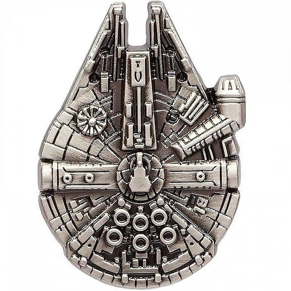Star Wars Metal Pewter Millennium Falcon Pewter Button Pin Funko, Silver