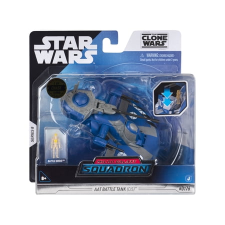 Star Wars Micro Galaxy Squadron AAT Battle Tank (CIS) - 5 inch Vehicle with Mannable Turret and 1 inch Micro Figure Accessory