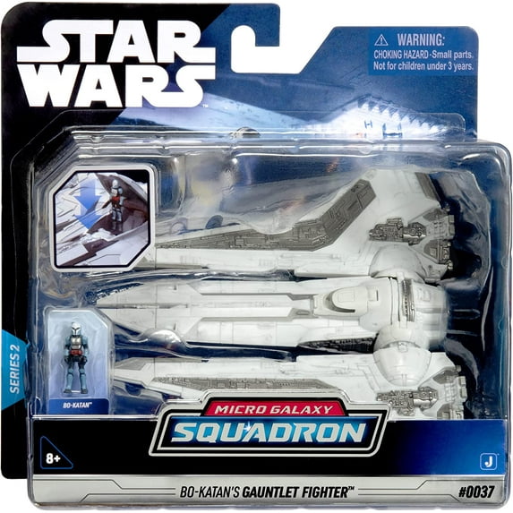 Star Wars Micro Galaxy Squadron Bo-Katan Kryze’s Gauntlet Starfighter - 5-Inch Starfighter Class Vehicle with 1-Inch Micro Figure Accessory