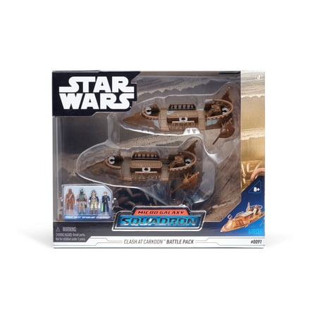 Star Wars Micro Galaxy Squadron Clash at Carkoon Battle Pack - Two 3 inch Vehicles with Four 1 inch Micro Figure Accessories