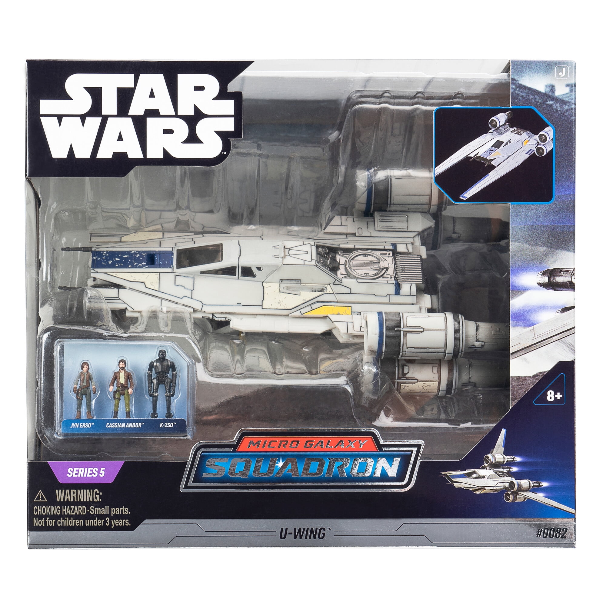 Star Wars Micro Galaxy Squadron U-wing Starfighter - 12 inch Vehicle with Foldout Wings, Troop Bay, Sniper Gun, and Three 1 inch Figure Accessories