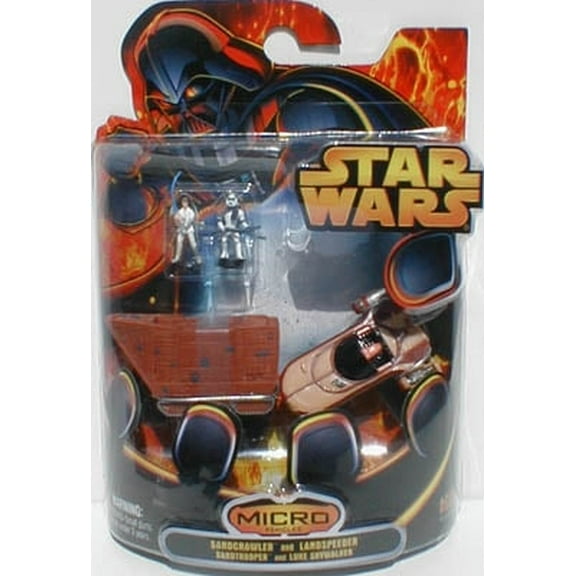 Star Wars Micro Vehicles A New Hope Tatooine Desert Toy Figure Set (NON-MINT PACKAGE)