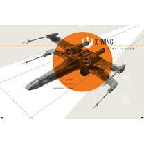Star Wars: Mid-century Modern - X-Wing Wall Poster, 22.375" x 34"