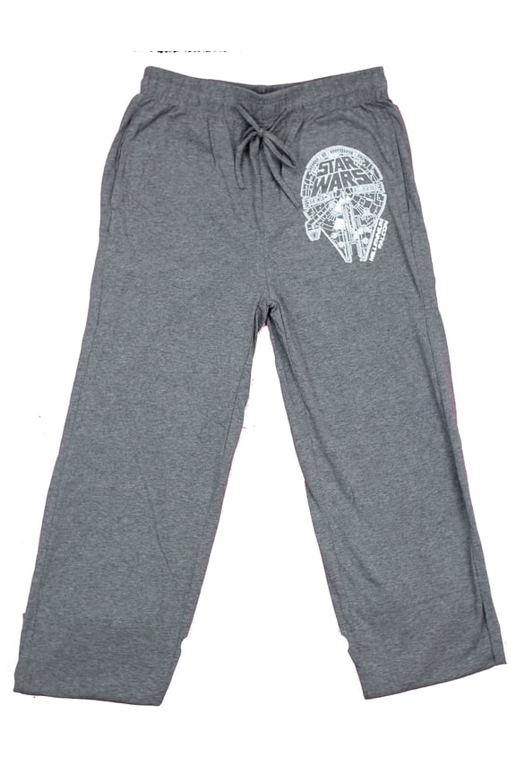 Millenium Falcon Logo Mens Lounge Pajama Pants (Large)