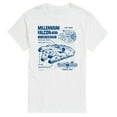 thumbnail image 1 of Star Wars - Millennium Falcon Schematic - Men's Short Sleeve Tee, 1 of 4