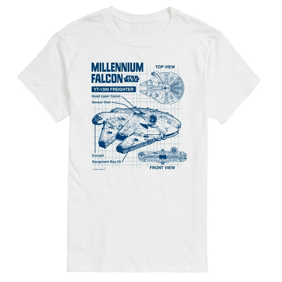 Star Wars - Millennium Falcon Schematic - Men's Short Sleeve Tee