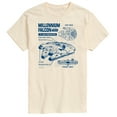 thumbnail image 1 of Star Wars - Millennium Falcon Schematic - Men's Short Sleeve Tee, 1 of 4