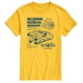thumbnail image 1 of Star Wars - Millennium Falcon Schematic - Men's Short Sleeve Tee, 1 of 4