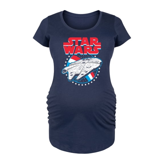 Star Wars - Millennium Falcon Americana - Maternity Scoop Neck Tee
