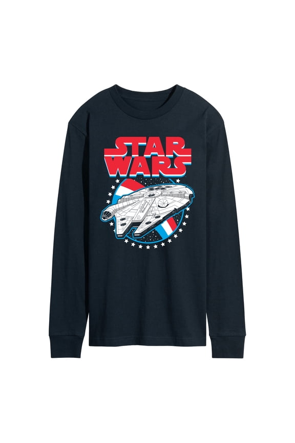 - Millennium Falcon Americana - Men's Long Sleeve Tee