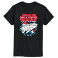 thumbnail image 1 of Star Wars - Millennium Falcon Americana - Men's Short Sleeve Tee, 1 of 4