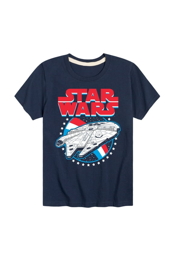- Millennium Falcon Americana - Toddler And Youth Short Sleeve Graphic T-Shirt