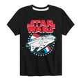 thumbnail image 1 of Star Wars - Millennium Falcon Americana - Toddler And Youth Short Sleeve Graphic T-Shirt, 1 of 5
