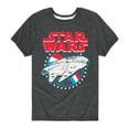 thumbnail image 1 of Star Wars - Millennium Falcon Americana - Toddler And Youth Short Sleeve Graphic T-Shirt, 1 of 5