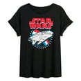 thumbnail image 1 of Star Wars - Millennium Falcon Americana - Women's Oversized Tee, 1 of 5