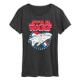 thumbnail image 1 of Star Wars - Millennium Falcon Americana - Women's Short Sleeve Classic Fit Tee, 1 of 5