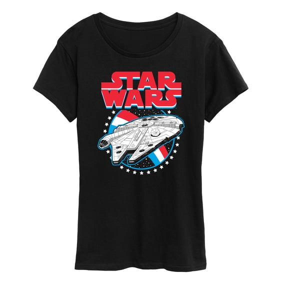 Star Wars - Millennium Falcon Americana - Women's Short Sleeve Classic Fit Tee