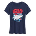 thumbnail image 1 of Star Wars - Millennium Falcon Americana - Women's Short Sleeve Classic Fit Tee, 1 of 5