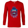 thumbnail image 1 of Star Wars Millennium Falcon Fastest Hunk of Junk USA - Long Sleeve T-Shirt for Men - Customized-New Red, 1 of 5