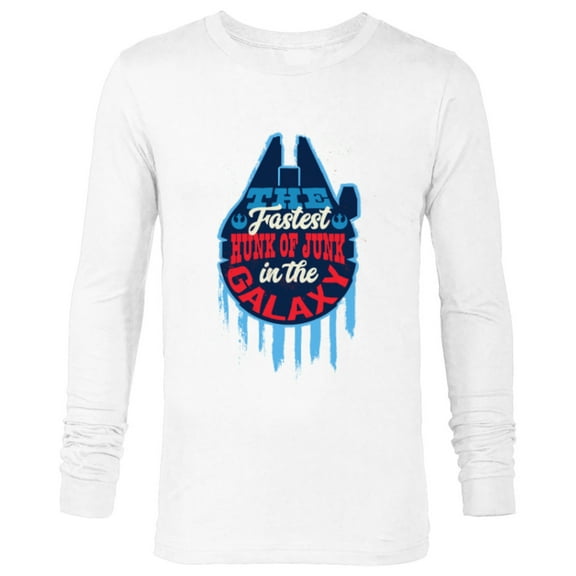 Star Wars Millennium Falcon Fastest Hunk of Junk USA - Long Sleeve T-Shirt for Men - Customized-White