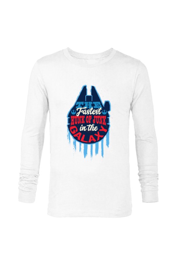 Millennium Falcon Fastest Hunk of Junk USA - Long Sleeve T-Shirt for Men - Customized-White