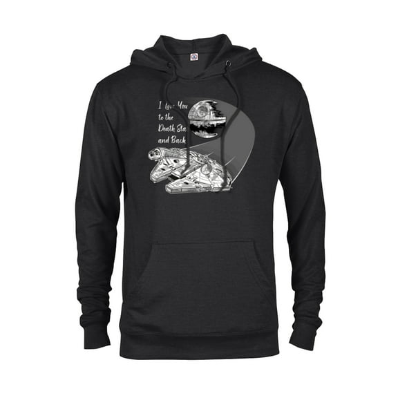 Star Wars Millennium Falcon I Love You Valentine’s Wedding - Pullover Hoodie for Adults - Customized-Black