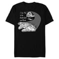 thumbnail image 1 of Star Wars Millennium Falcon I Love You Valentine’s Wedding - Short Sleeve Blended T-Shirt for Adults - Customized-Black, 1 of 5