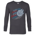 thumbnail image 1 of Star Wars Millennium Falcon Kessel Run in 12 Parsecs USA - Long Sleeve T-Shirt for Men - Customized-Charcoal Heather, 1 of 5
