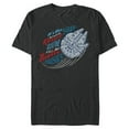 thumbnail image 1 of Star Wars Millennium Falcon Kessel Run in 12 Parsecs USA - Short Sleeve Blended T-Shirt for Adults - Customized-Dark Heather, 1 of 5